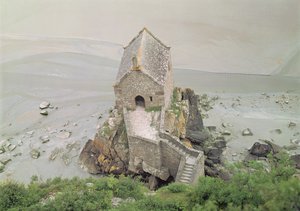 Uitzicht op de Chapelle Saint-Aubert, 13e-14e eeuw door French School