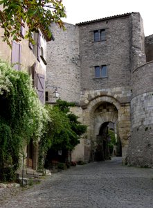 Uitzicht op de Porte des Ormeaux door French School