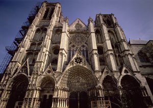 Uitzicht op de westgevel, 14e-16e eeuw door French School