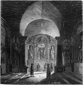 Zicht op de kapel van Sint-Antonius, in de zoutmijn van Bochnia, Polen
