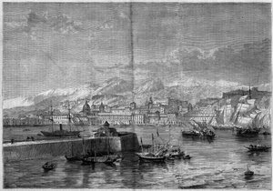 Uitzicht op de stad Messina. Sicilië, Italië
