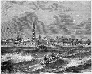 Uitzicht op de stad Pondichery (Pondicherry), India