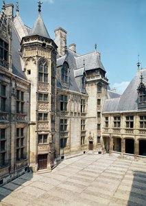 Uitzicht op de binnenplaats, 1443-51 door French School