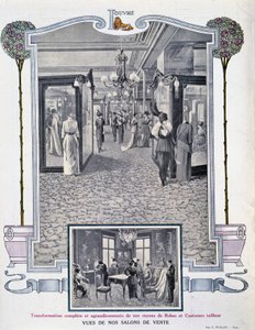Uitzicht op de verkoopbeurzen van de winkel 