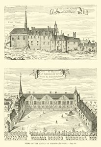 Uitzichten van het Kasteel van Plessis-les-Tours door French School