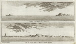 Uitzichten van de Marianen en de kust van Noordwest-Saipan door French School