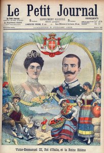 Vittorio Emanuele III di Savoia en Elena di Savoia - Koning Victor Emmanuel III en Koningin Elena van Italië door French School