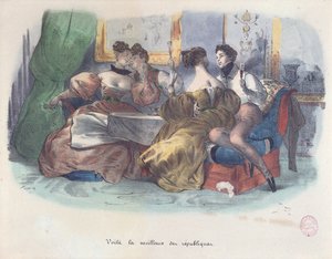 Voilá, de beste van de republieken, karikatuur van de revolutie van 1848 door French School