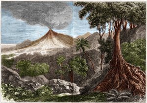 Vulkaanuitbarsting, Ile de la Reunion door French School