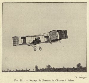 Reis van Farman van Chalons naar Reims door French School