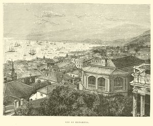 Uitzicht op Hongkong (gravure)