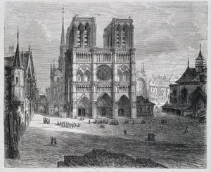 Vue de Notre-Dame de Paris - in 