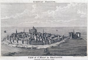 Vue de St Malo - gravure door Thomas