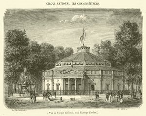 Uitzicht op het Nationale Circus, op de Champs-Elysées