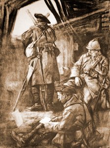 WWI Franse observatiepost aan het Westfront door French School