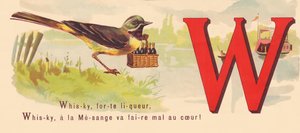 Whisky, sterke likeur, Whisky, heeft de mees zal het hart pijn doen! door French School