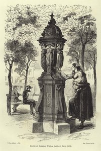 Wallace-fontein geïnstalleerd in Parijs in 1872 door French School