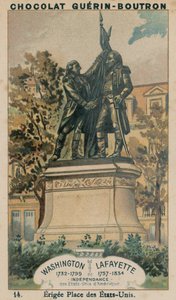 Washington, 1732-1799, Lafayette, 1757-1834, Onafhankelijkheid van de Verenigde Staten van Amerika, Opgericht op Place des États-Unis door French School