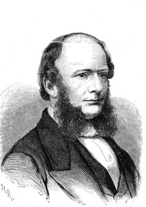 Werner Von SIEMENS (1816-1892), Duitse uitvinder en industrieel (elektrische telegraaf). Gravure 1868 door French School