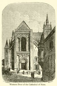 Westelijke deur van de kathedraal van Mans