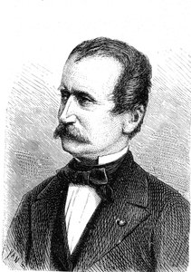 Wilhelm ENGERTH (1814-1884), Oostenrijkse ingenieur, ontwerper van de eerste berglocomotief. Gravure 1867 door French School