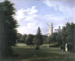 Molen bij de Folie-Beaujon in Parijs, ca. 1830 door French School