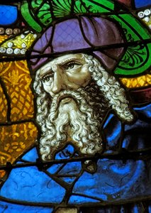 Raam met Sint Antonius de Kluizenaar