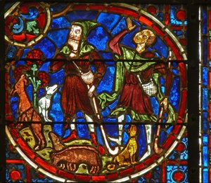 Venster met de annunciatie aan de herders