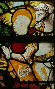 Raam met de visie van St. Eustache (detail)