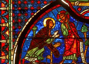 Raam w0 met een Opstandingsscène: de verschijning aan Maria Magdalena