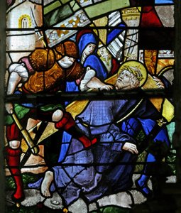 Raam met de Via Crucis