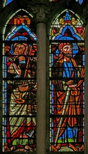 Raam w106 met St. Petrus en St. Paulus (19e eeuw)
