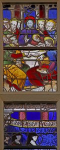Raam w107 met schenkers met St. Johannes de Doper