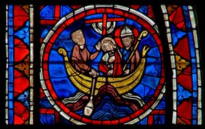 Ruit w109 met de overdracht van de relieken van St. Martinus
