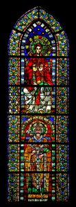 Raam w109 met de Maagd Maria en Sint Martinus