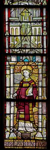 Raam w12 met Sint Laurentius door French School