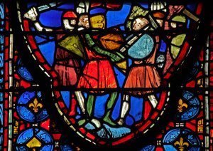 Raam w15 Heilige Relikwieën: Heraclius vecht tegen de zoon van Croesus