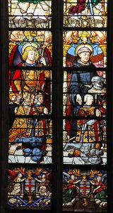 St. Michael en St. Guillaume met Montmorency-schenkers door French School