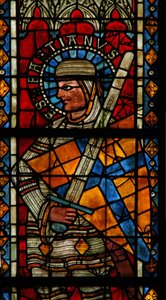 Raam w203 met afbeelding van St. Sebastianus