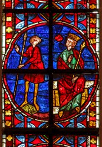 Raam w210 met Herodes hoort van St. Jacobus prediking door French School