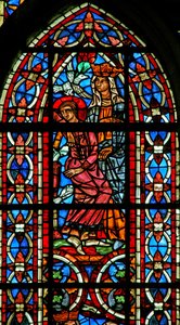 Raam w211 met de droom van St. Helena (glas-in-lood)