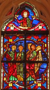 De discipelen van St. Johannes huilen door French School