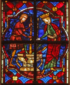 Een scène uit de legende van St. Johannes: de heilige en het wonder van de verbrijzelde juwelen door French School