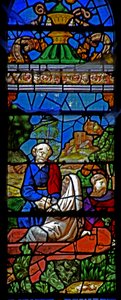 Raam w38 met de Opwekking van Lazarus