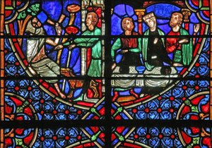De gelijkenis van de rijke man en Lazarus door French School