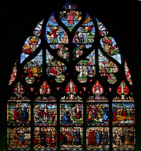 Raam w6 met scènes uit het leven van St. Maria Magdalena