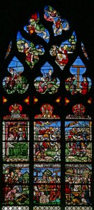 Raam w8 met St. Helena, Constantijn en de triomf van het kruis