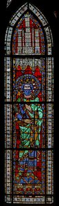 Raam w9 met Karel Martel door French School