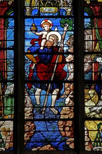 Raam w9 met afbeelding van St. Christoffel