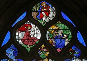 St. Johannes de Doper; de annunciatie door French School